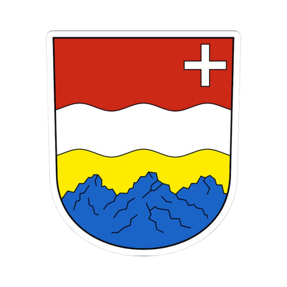 Muotathal-blazon (Switzerland) (Coat of Arms) STICKER Vinyl Kiss-Cut Decal 3 Inch White - The Sticker Space