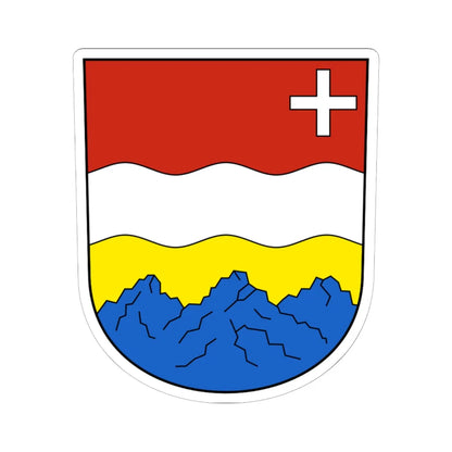 Muotathal-blazon (Switzerland) (Coat of Arms) STICKER Vinyl Kiss-Cut Decal 6 Inch White - The Sticker Space