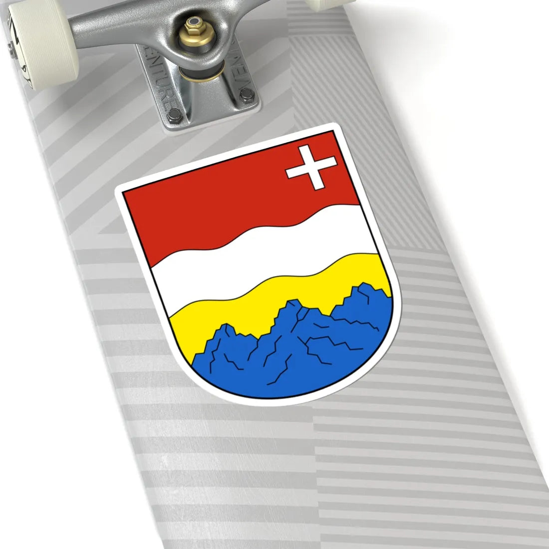 Muotathal-blazon (Switzerland) (Coat of Arms) STICKER Vinyl Kiss-Cut Decal - The Sticker Space