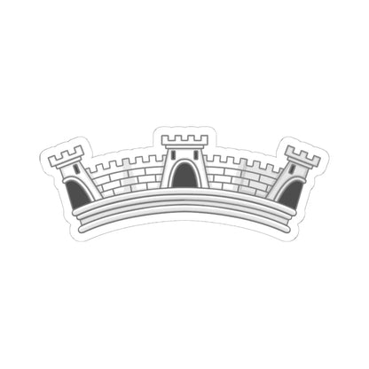 Mural Crown of Civil Parish - Portugal (Portugal) (Coat of Arms) STICKER Vinyl Kiss-Cut Decal 6 Inch White - The Sticker Space
