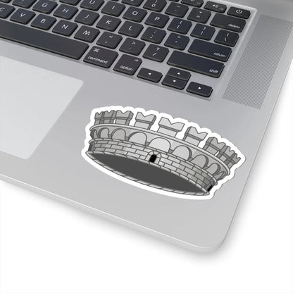 Mural Crown of Italian Comune (Italy) (Coat of Arms) STICKER Vinyl Kiss-Cut Decal - The Sticker Space