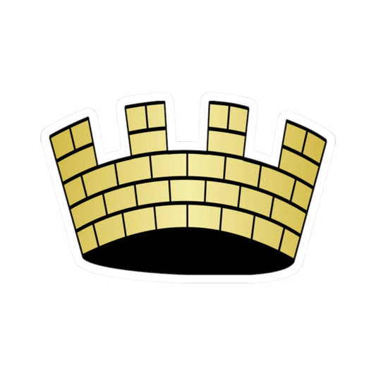 Mural Crown United Kingdom (United Kingdom) (Coat of Arms) STICKER Vinyl Kiss-Cut Decal 2 Inch White - The Sticker Space