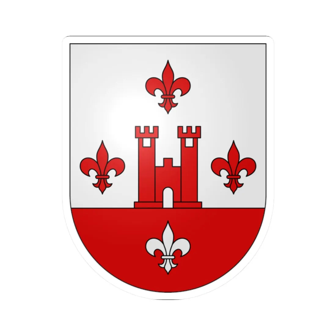 Muralto-coat of arms (Switzerland) (Coat of Arms) STICKER Vinyl Kiss-Cut Decal 2 Inch White - The Sticker Space