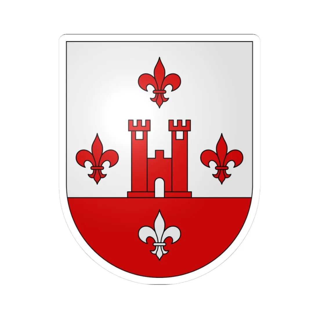 Muralto-coat of arms (Switzerland) (Coat of Arms) STICKER Vinyl Kiss-Cut Decal 3 Inch White - The Sticker Space