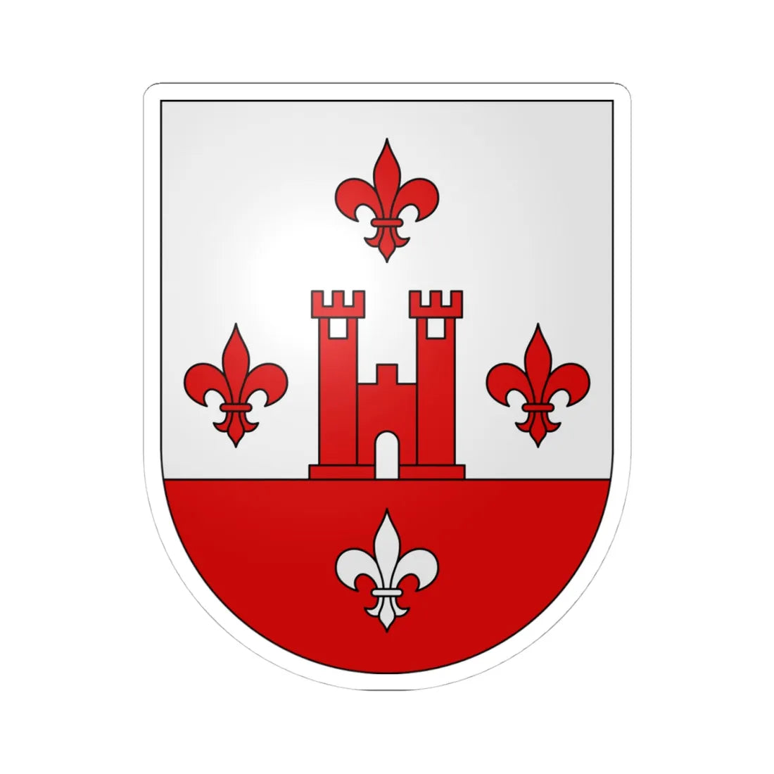 Muralto-coat of arms (Switzerland) (Coat of Arms) STICKER Vinyl Kiss-Cut Decal 4 Inch White - The Sticker Space