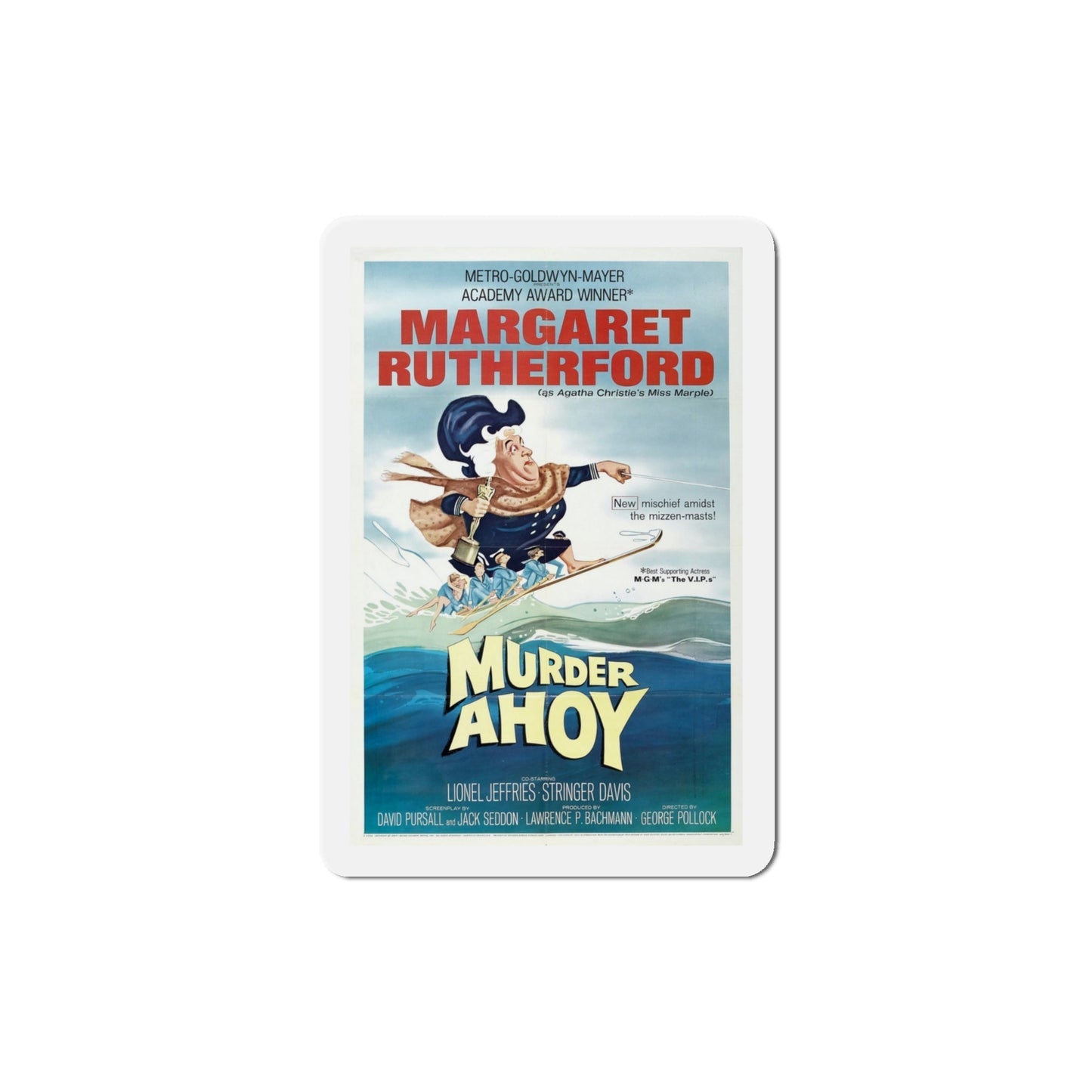 Murder Ahoy 1964 Movie Poster Die-Cut Magnet-4 Inch-The Sticker Space