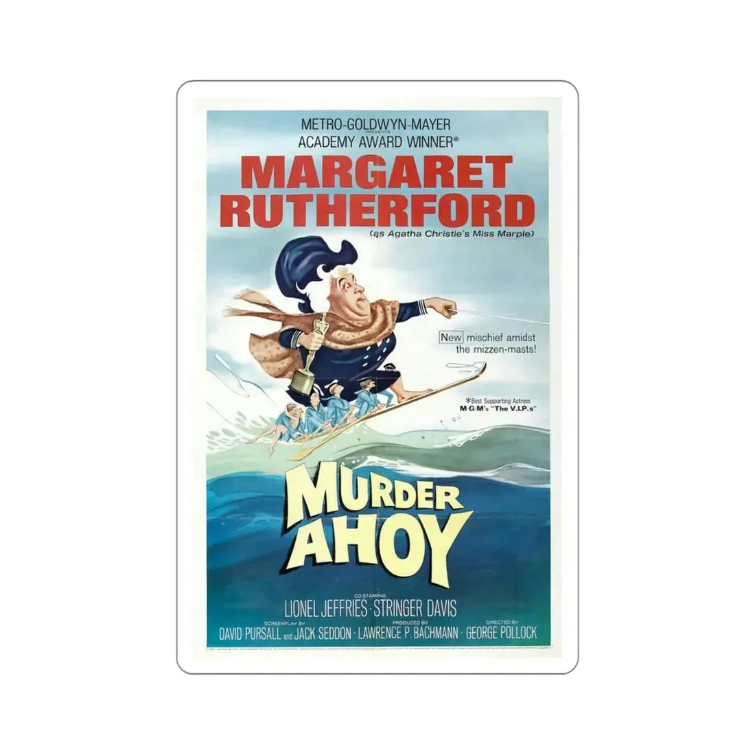 Murder Ahoy 1964 Movie Poster STICKER Vinyl Die-Cut Decal 5 Inch - The Sticker Space