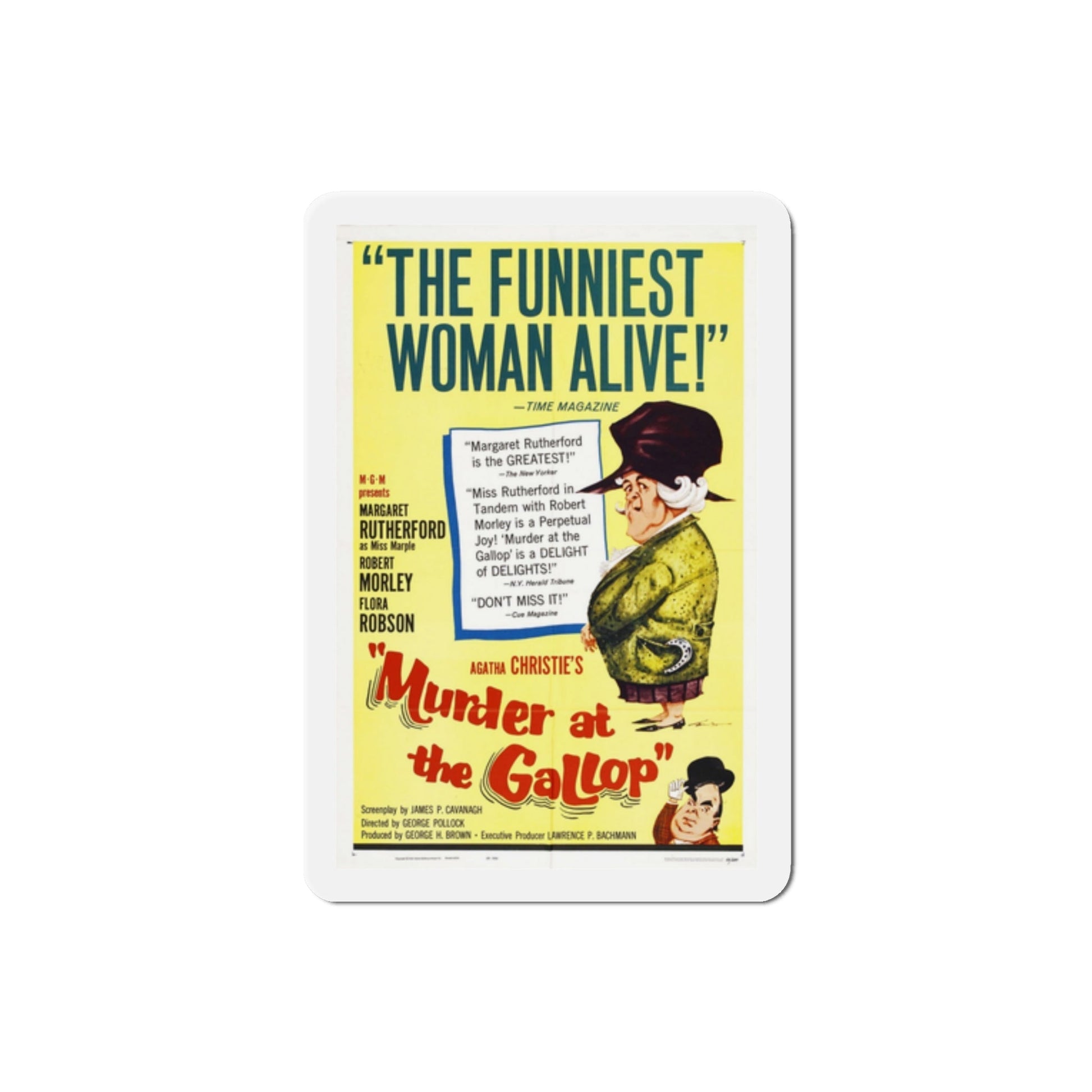 Murder at the Gallop 1963 Movie Poster Die-Cut Magnet-2 Inch-The Sticker Space