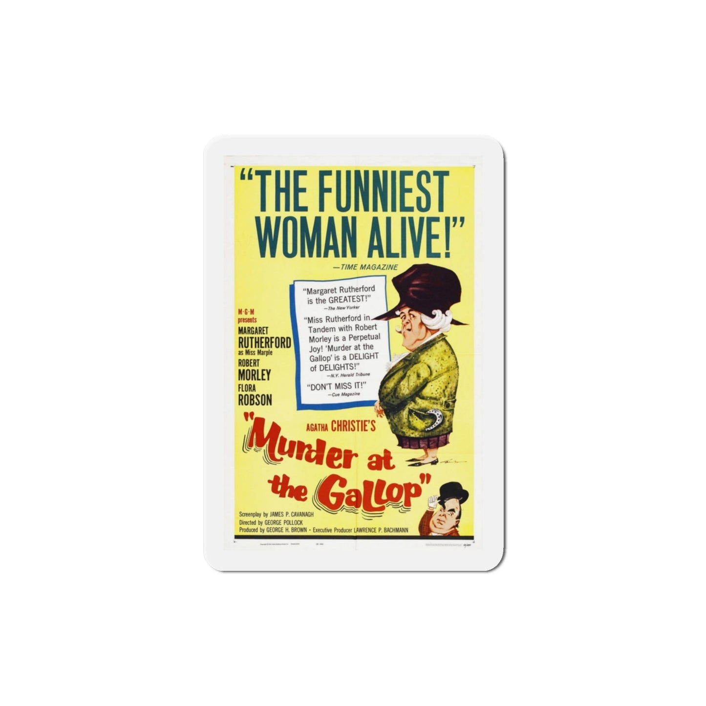 Murder at the Gallop 1963 Movie Poster Die-Cut Magnet-3 Inch-The Sticker Space