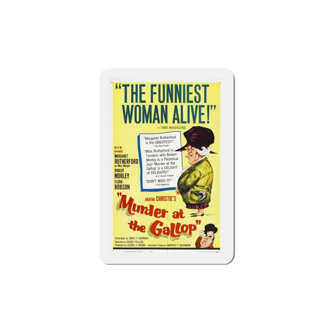 Murder at the Gallop 1963 Movie Poster Refrigerator Magnet - The Sticker Space