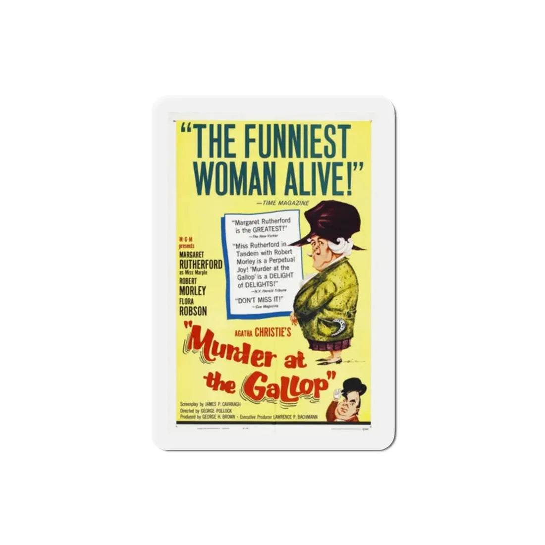 Murder at the Gallop 1963 Movie Poster Refrigerator Magnet - The Sticker Space