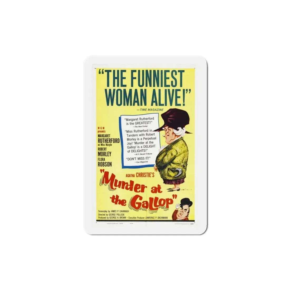 Murder at the Gallop 1963 Movie Poster Refrigerator Magnet - The Sticker Space