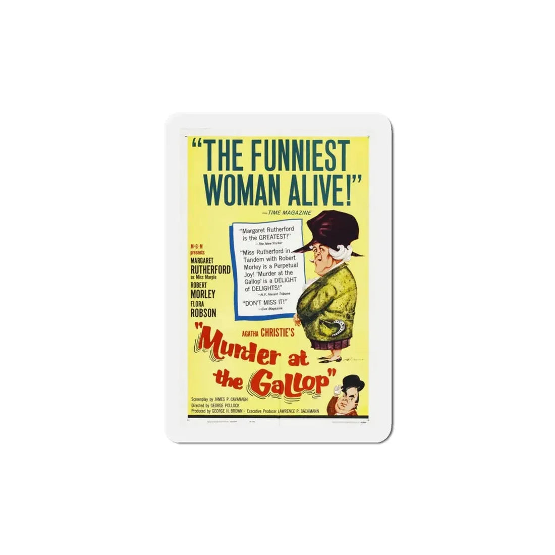 Murder at the Gallop 1963 Movie Poster Refrigerator Magnet - The Sticker Space