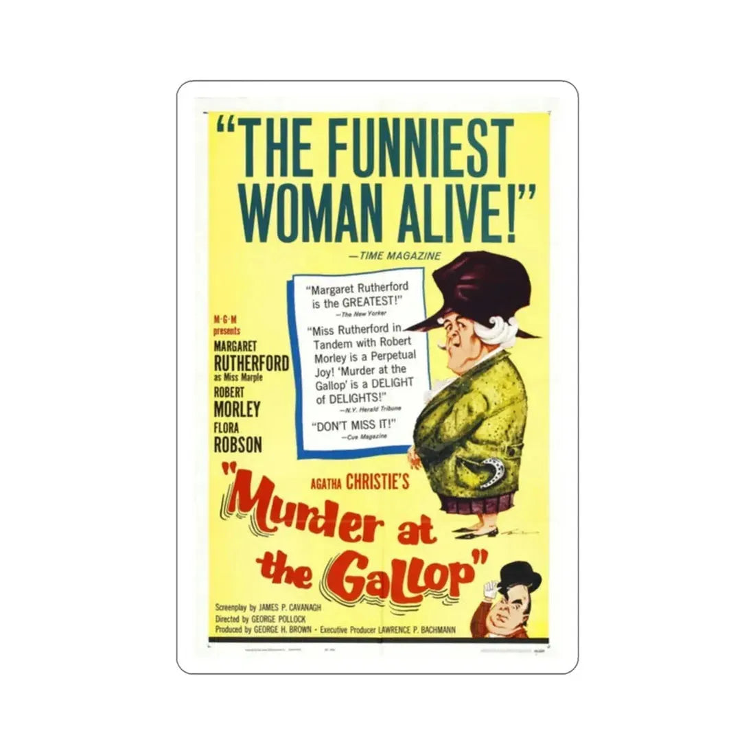 Murder at the Gallop 1963 Movie Poster STICKER Vinyl Die-Cut Decal - The Sticker Space