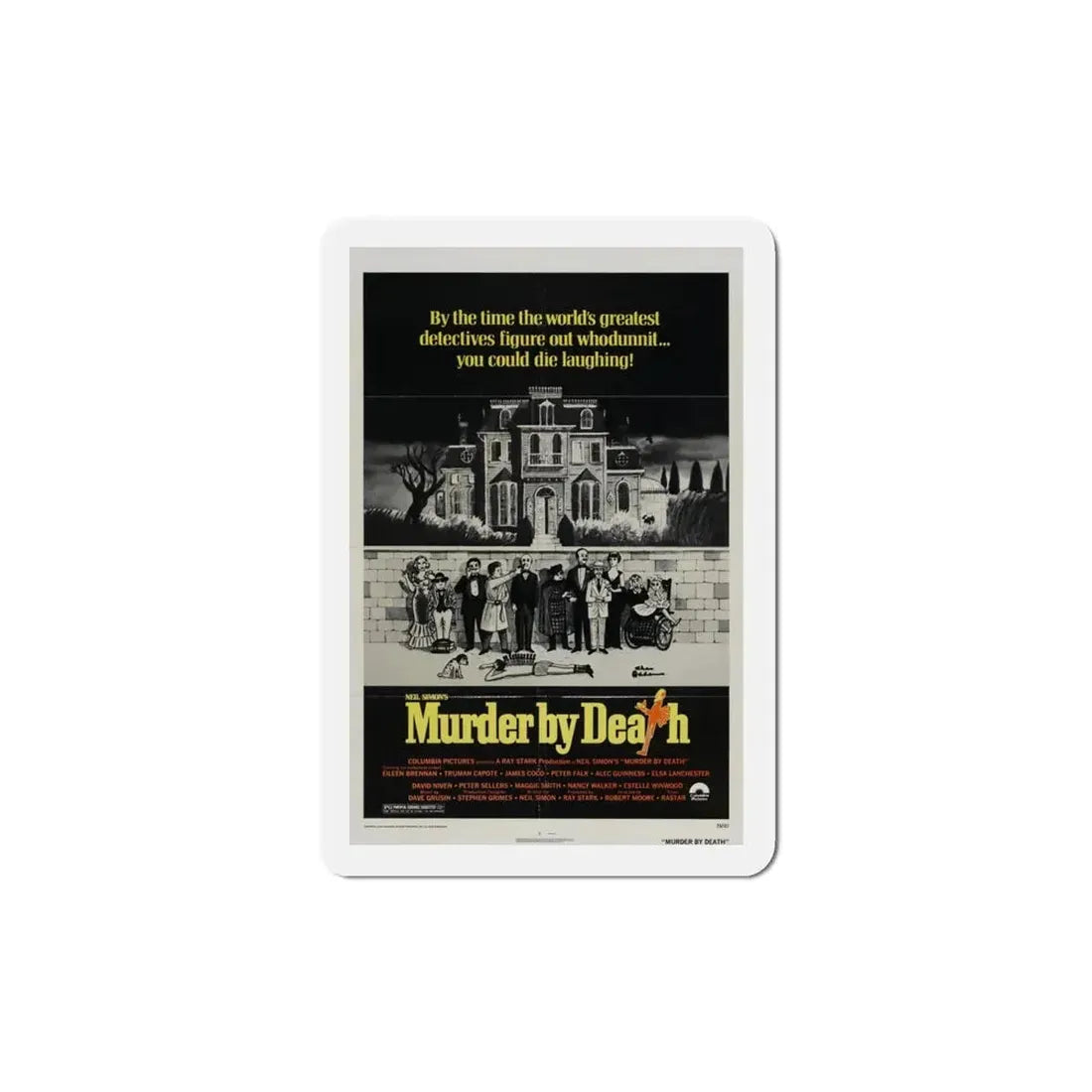 Murder by Death 1976 Movie Poster Refrigerator Magnet 4 Inch - The Sticker Space