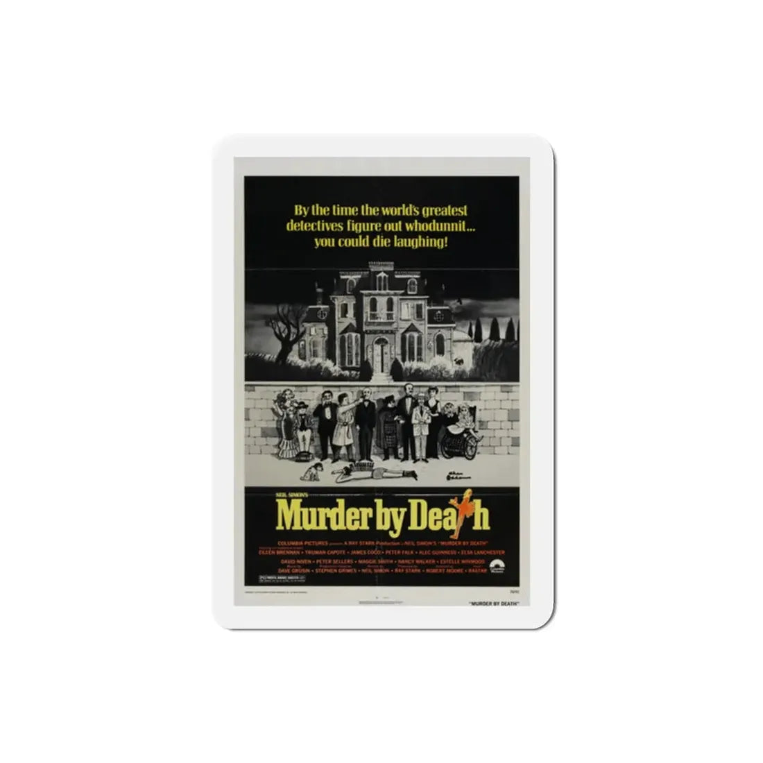 Murder by Death 1976 Movie Poster Refrigerator Magnet - The Sticker Space