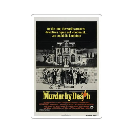 Murder by Death 1976 Movie Poster - STICKER Vinyl Kiss-Cut Decal 2 Inch White - The Sticker Space