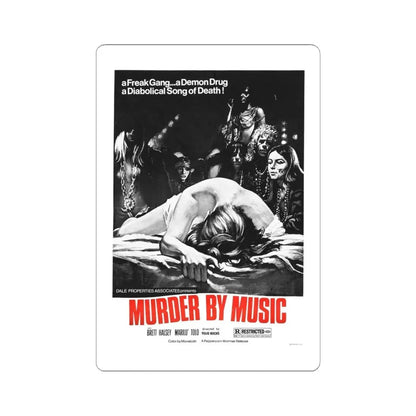 MURDER BY MUSIC (TRUMPETS OF THE APOCALYPSE) 1969 Movie Poster - STICKER Vinyl Kiss-Cut Decal 6 Inch White - The Sticker Space