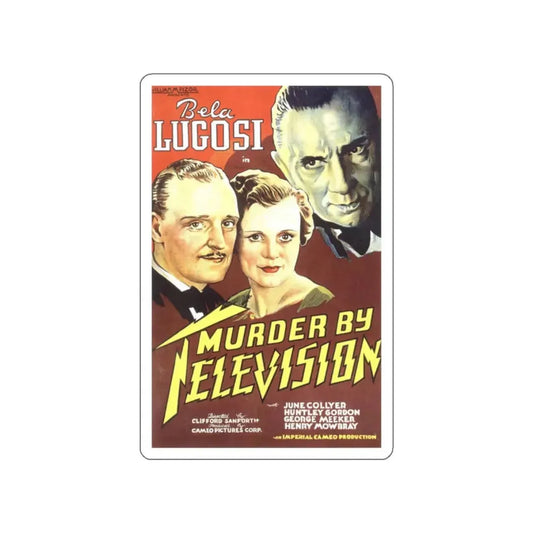 MURDER BY TELEVISION 1935 Movie Poster STICKER Vinyl Die-Cut Decal 2 Inch - The Sticker Space