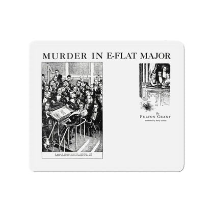 Murder In E-Flat Major, Blue Book Magazine, April 1940 (Magazine Illustration) Refrigerator Magnet 3 Inch - The Sticker Space