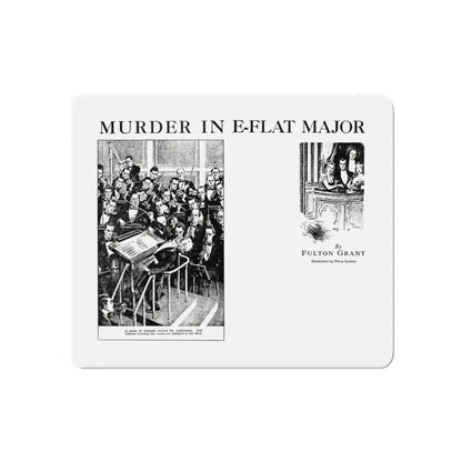 Murder In E-Flat Major, Blue Book Magazine, April 1940 (Magazine Illustration) Refrigerator Magnet 6 Inch - The Sticker Space