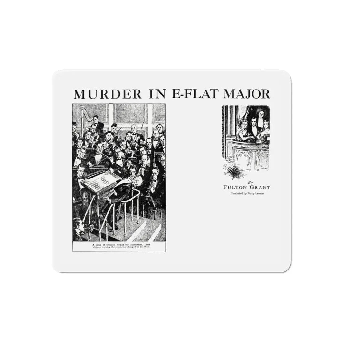 Murder In E-Flat Major, Blue Book Magazine, April 1940 (Magazine Illustration) Refrigerator Magnet - The Sticker Space