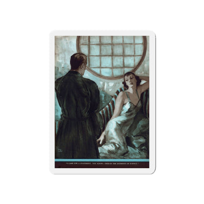 Murder in the Antarctic Expedition (1), Liberty magazine, March 10, 1934 (Magazine Illustration) Refrigerator Magnet-5" x 5"-The Sticker Space