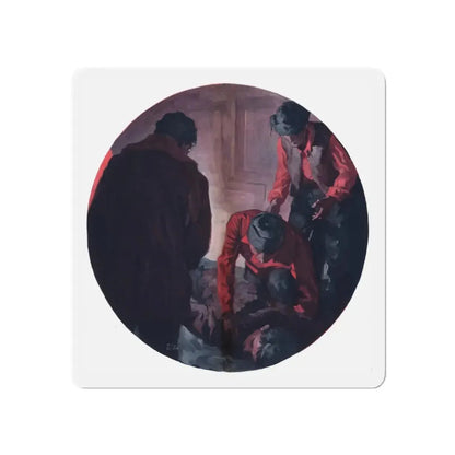 Murder in the Antarctic Expedition (2), Liberty magazine, March 10, 1934 (Magazine Illustration) Refrigerator Magnet - The Sticker Space