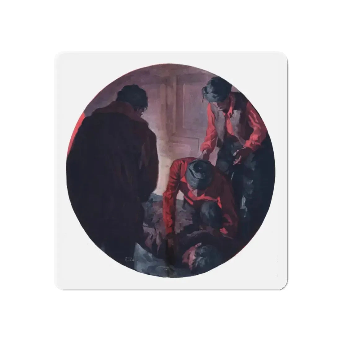 Murder in the Antarctic Expedition (2), Liberty magazine, March 10, 1934 (Magazine Illustration) Refrigerator Magnet - The Sticker Space