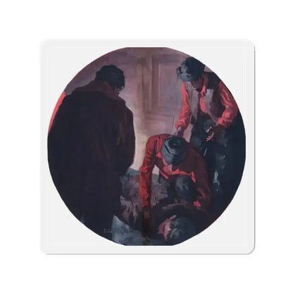 Murder in the Antarctic Expedition (2), Liberty magazine, March 10, 1934 (Magazine Illustration) Refrigerator Magnet - The Sticker Space