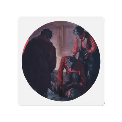 Murder in the Antarctic Expedition (2), Liberty magazine, March 10, 1934 (Magazine Illustration) Refrigerator Magnet - The Sticker Space