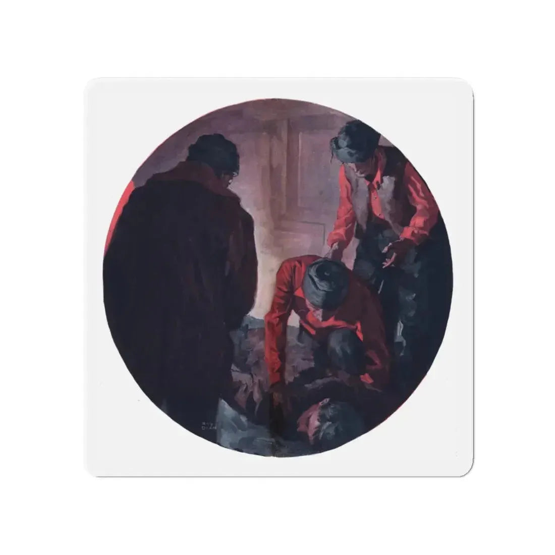 Murder in the Antarctic Expedition (2), Liberty magazine, March 10, 1934 (Magazine Illustration) Refrigerator Magnet - The Sticker Space