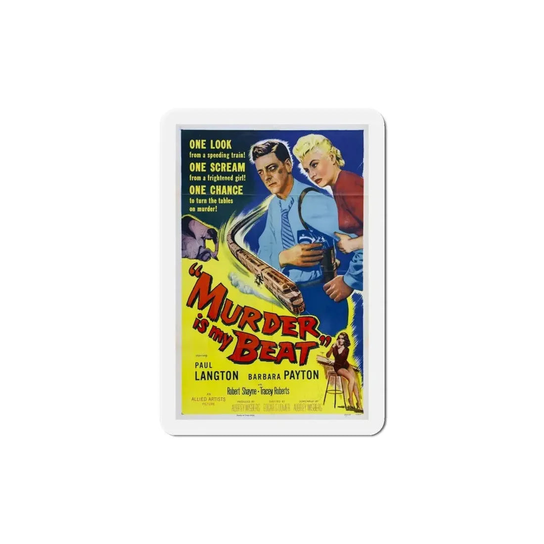 Murder Is My Beat 1955 Movie Poster Refrigerator Magnet - The Sticker Space