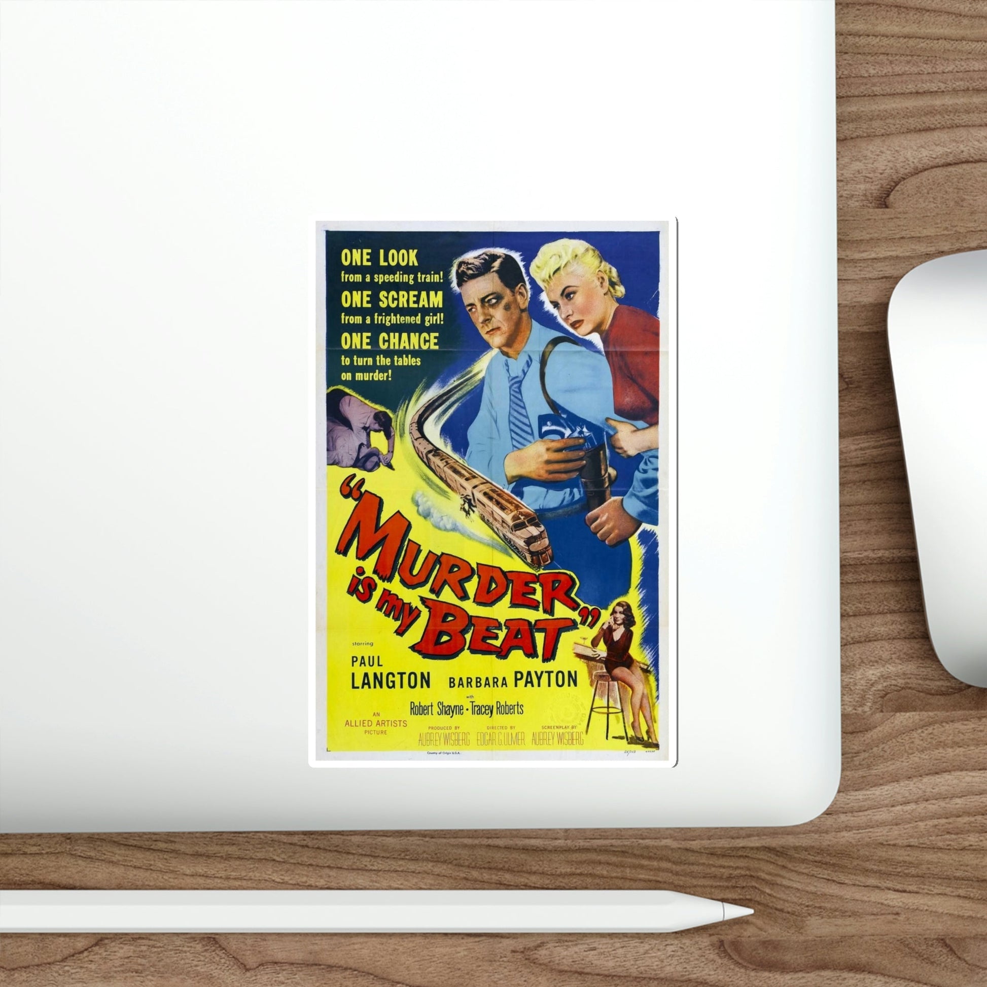 Murder Is My Beat 1955 Movie Poster STICKER Vinyl Die-Cut Decal-The Sticker Space