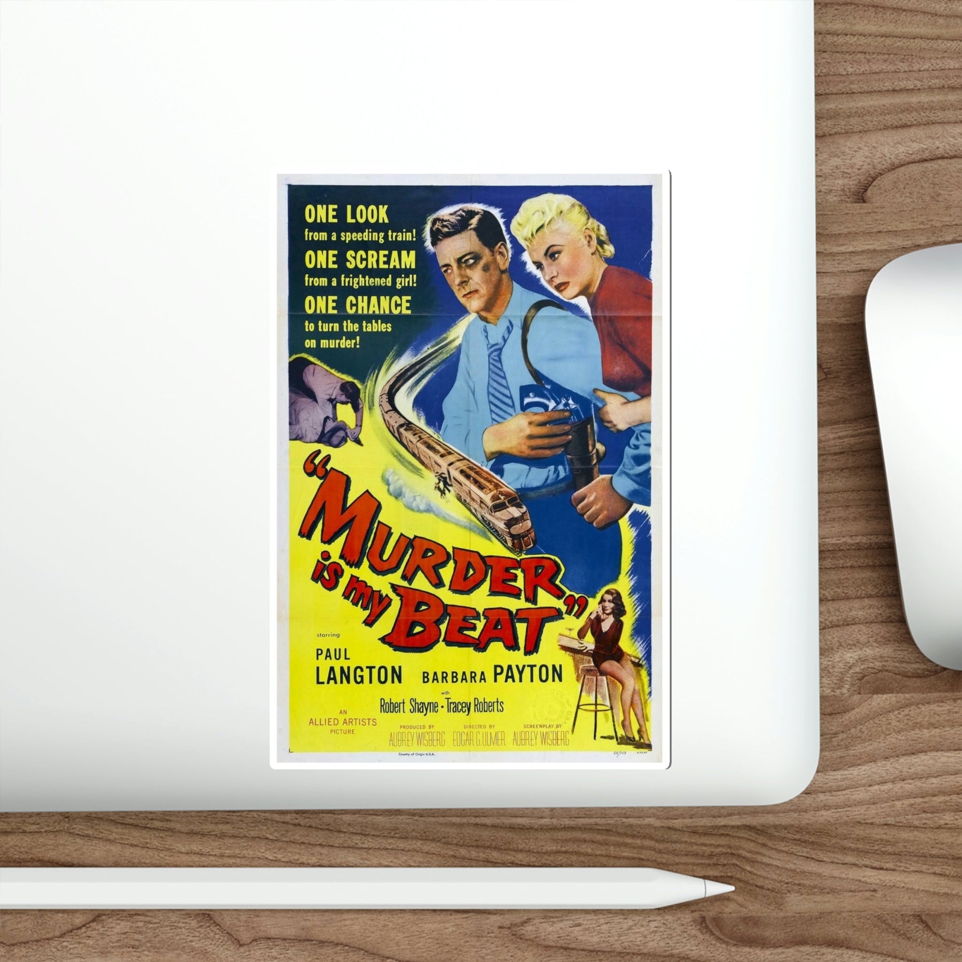 Murder Is My Beat 1955 Movie Poster STICKER Vinyl Die-Cut Decal-The Sticker Space