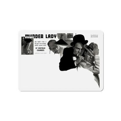 Murder Lady, Liberty magazine, May 7, 1938 (Magazine Illustration) Refrigerator Magnet - The Sticker Space