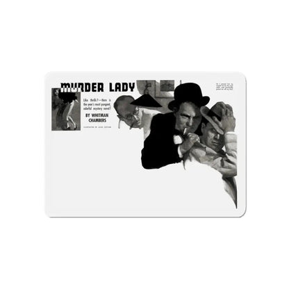 Murder Lady, Liberty magazine, May 7, 1938 (Magazine Illustration) Refrigerator Magnet - The Sticker Space
