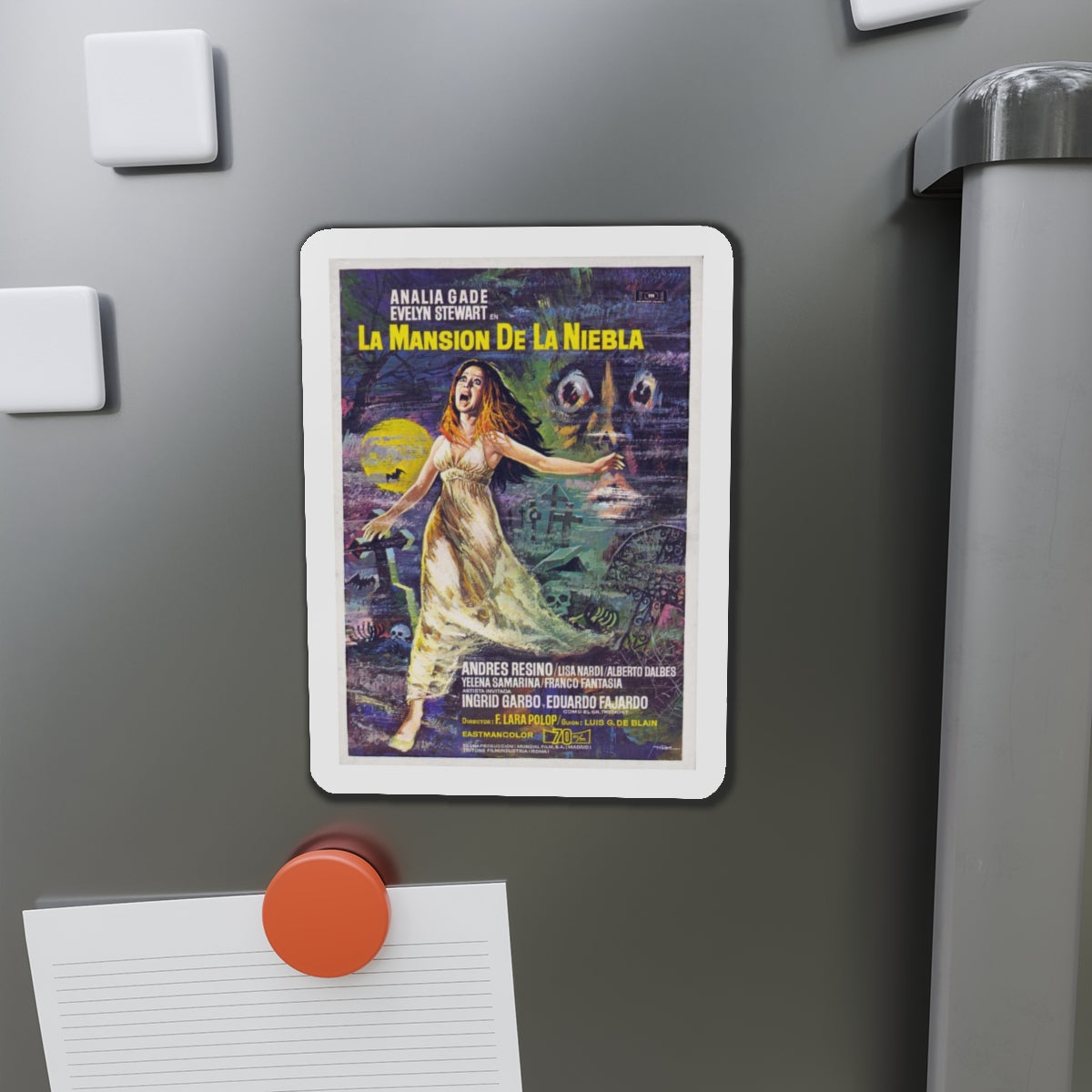 MURDER MANSION (MANIAC MANSION) 1972 Movie Poster - Refrigerator Magnet-The Sticker Space