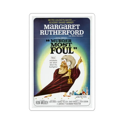 Murder Most Foul 1964 Movie Poster - STICKER Vinyl Kiss-Cut Decal 6 Inch White - The Sticker Space