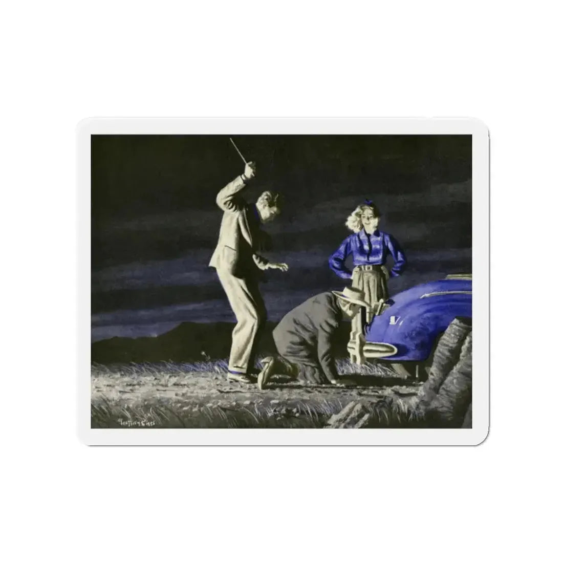 Murder Most Foul (Magazine Illustration) Refrigerator Magnet 2 Inch - The Sticker Space