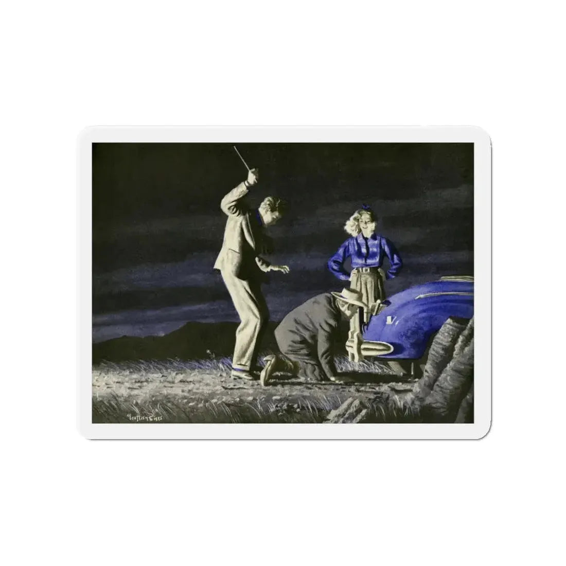 Murder Most Foul (Magazine Illustration) Refrigerator Magnet 3 Inch - The Sticker Space