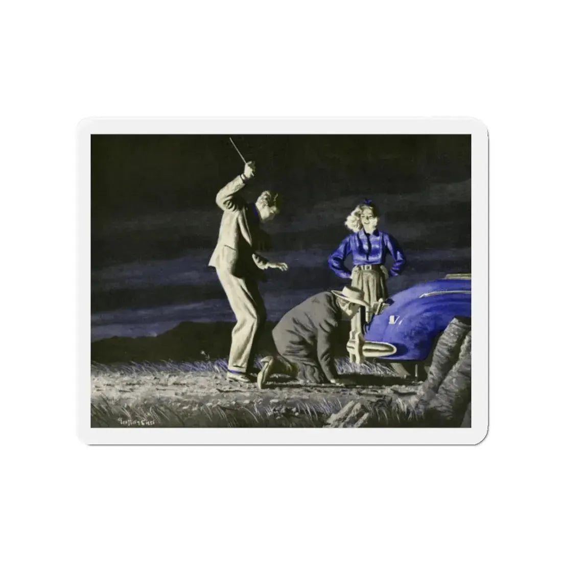 Murder Most Foul (Magazine Illustration) Refrigerator Magnet - The Sticker Space