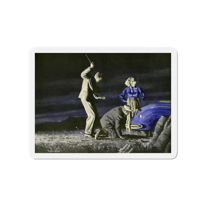 Murder Most Foul (Magazine Illustration) Refrigerator Magnet - The Sticker Space