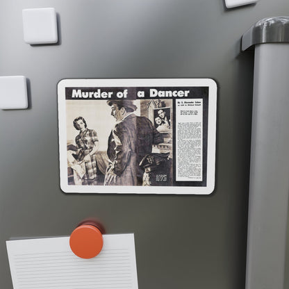 Murder of a Dancer, Man Junior, July 1955 (Magazine Illustration) Refrigerator Magnet-The Sticker Space