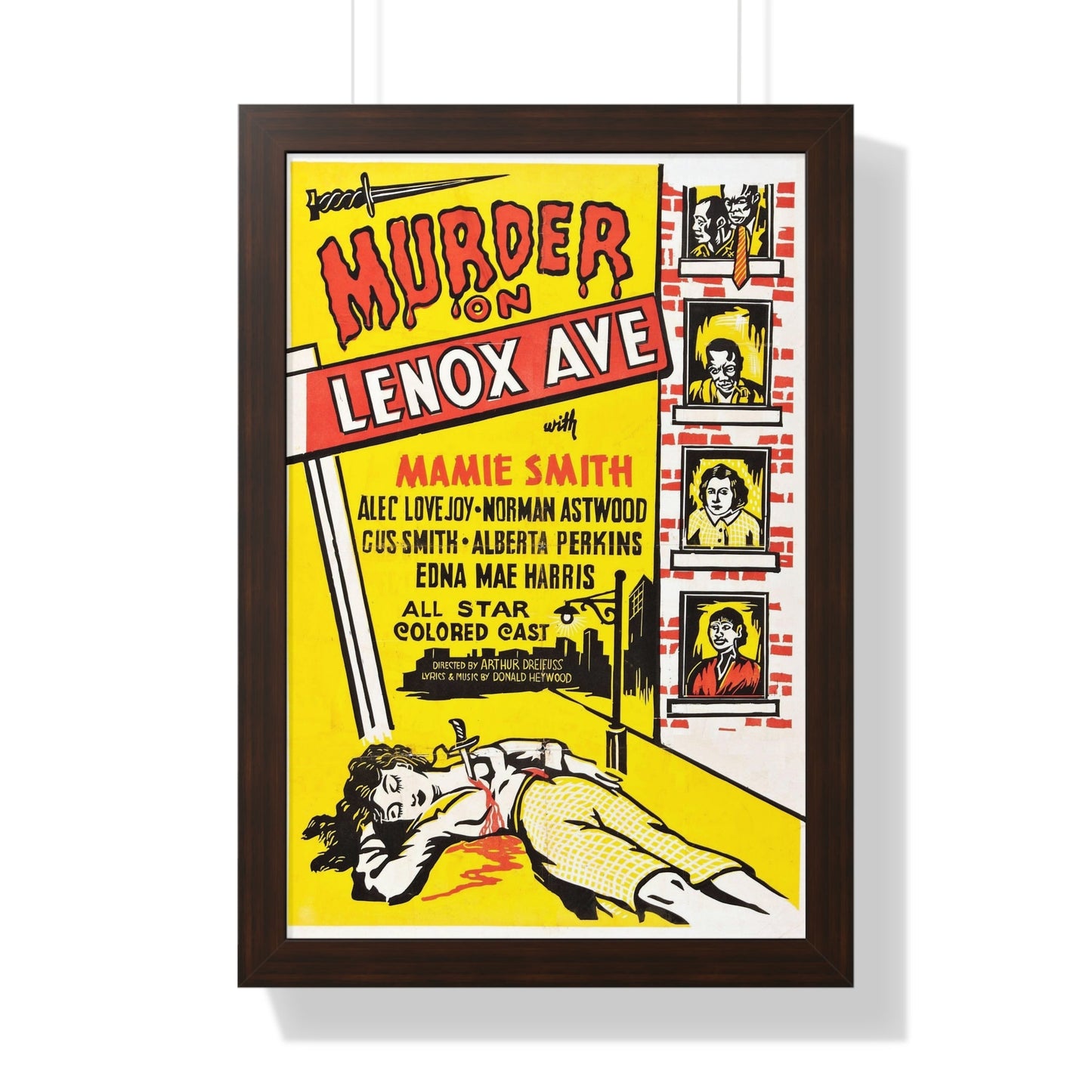 MURDER ON LENOX AVE 1941 - Framed Movie Poster-16″ x 24″-The Sticker Space