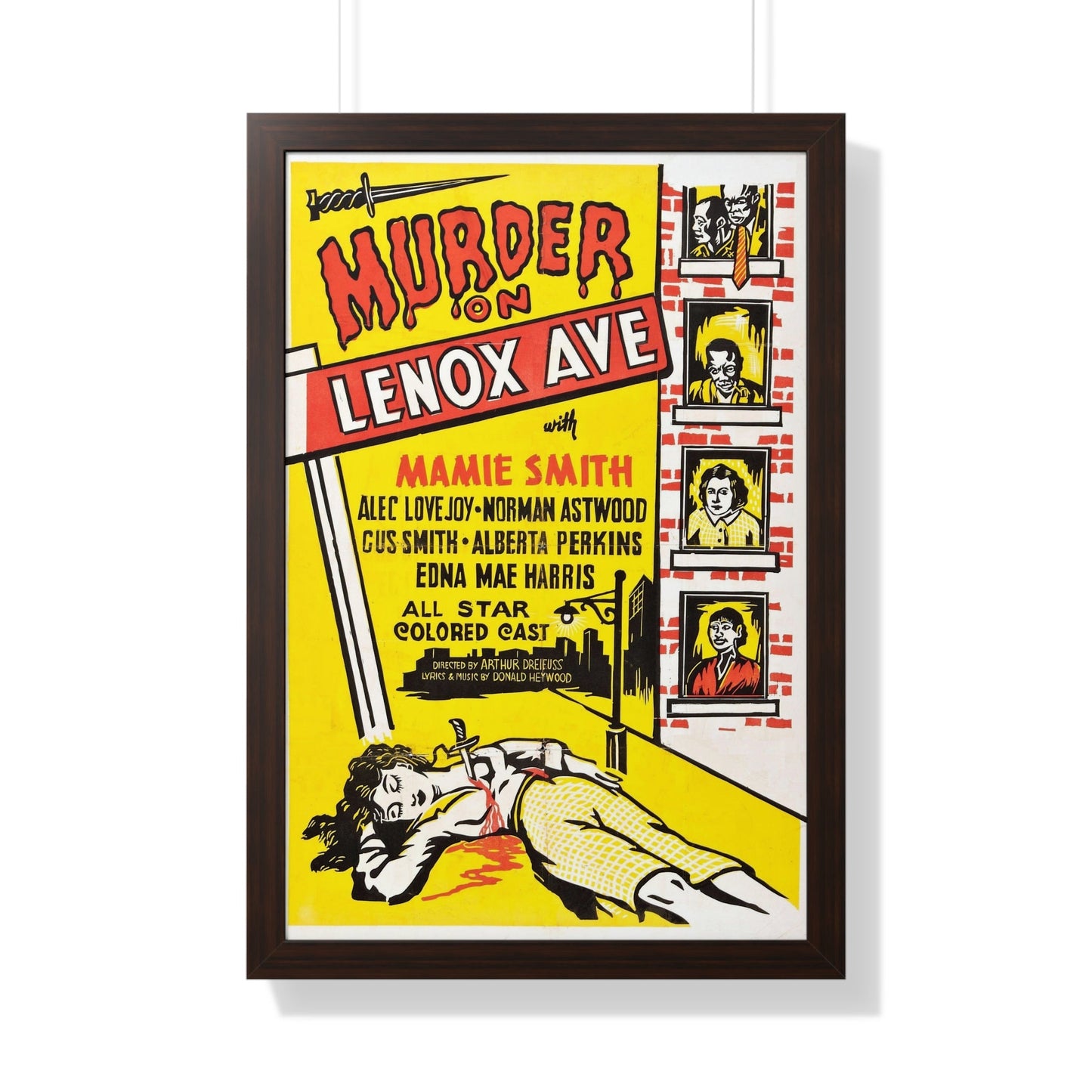 MURDER ON LENOX AVE 1941 - Framed Movie Poster-20" x 30"-The Sticker Space