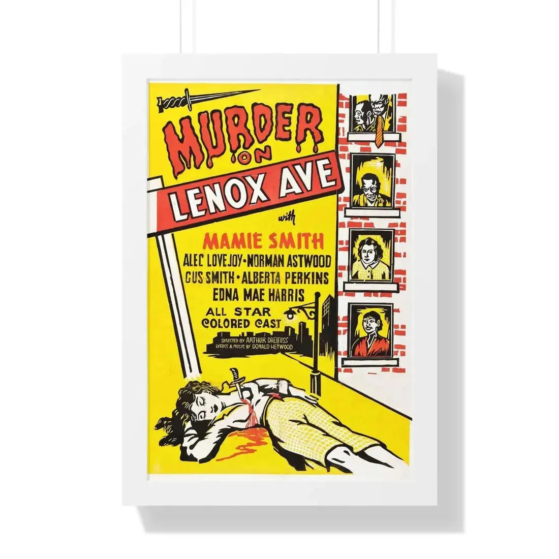 MURDER ON LENOX AVE 1941 - Framed Movie Poster - The Sticker Space