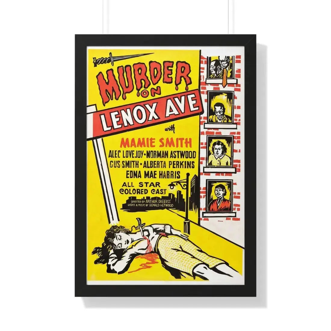 MURDER ON LENOX AVE 1941 - Framed Movie Poster - The Sticker Space