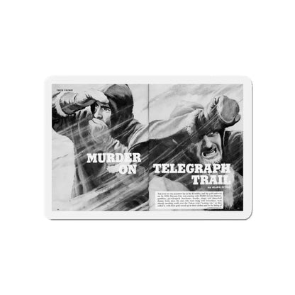 Murder On Telegraph Trail, Fury magazine, July 1963 (Magazine Illustration) Refrigerator Magnet 5 Inch - The Sticker Space