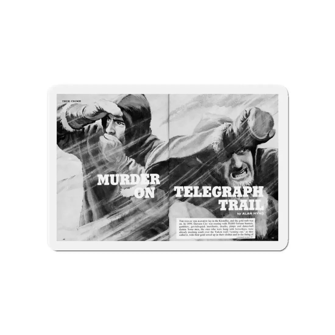 Murder On Telegraph Trail, Fury magazine, July 1963 (Magazine Illustration) Refrigerator Magnet - The Sticker Space